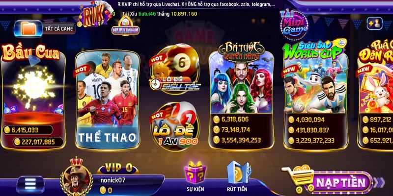 Giới thiệu Rikvip với kho game siêu cấp